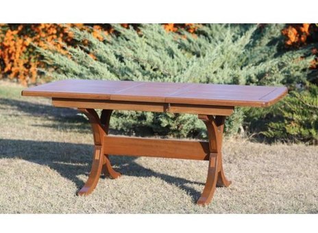 Bahçeci Palermo 100x200 + 50 + 50 cm Kahverengi Dikdörtgen Ahşap Bahçe Masası