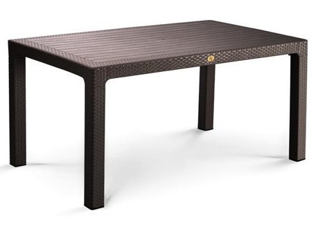 Bahex 90x150 cm Siyah Dikdörtgen Plastik Bahçe Masası