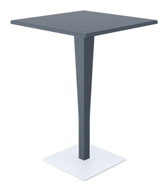 Siesta Riva 70x70 cm Siyah Kare Plastik Bahçe Masası