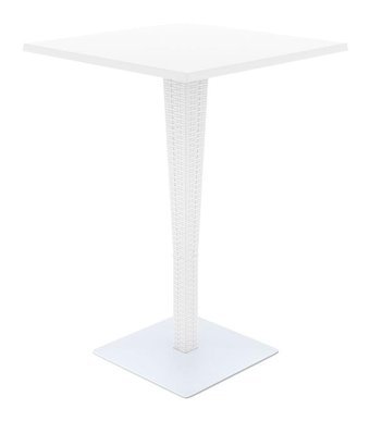 Siesta Riva 70x70 cm Siyah Kare Plastik Bahçe Masası