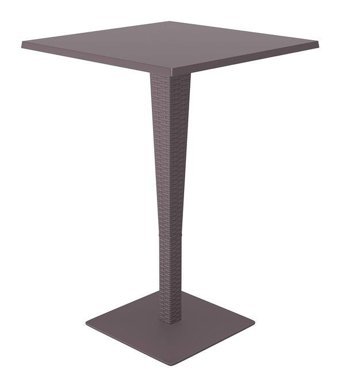Siesta Riva 70x70 cm Siyah Kare Plastik Bahçe Masası