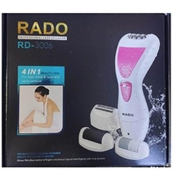 Rado Rd-3006 Vıp Yüz Genital Bölge Bıyık Koltuk Altı Sakal Bacak için Işıklı Epilatör Pembe