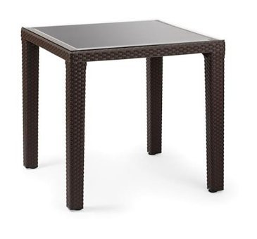 Bintaş Mobilya Star 80x80 cm Siyah Kare Plastik Bahçe Masası
