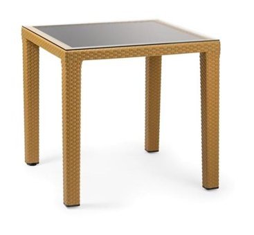 Bintaş Mobilya Star 80x80 cm Siyah Kare Plastik Bahçe Masası