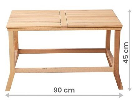 Rehome Vena 90x60 cm Kahverengi Dikdörtgen Ahşap Bahçe Masası