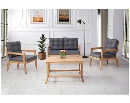Rehome Vena 90x60 cm Kahverengi Dikdörtgen Ahşap Bahçe Masası