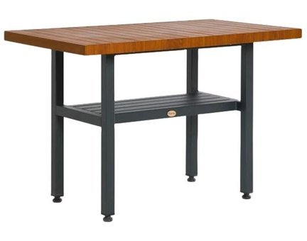 Bahçeme 100x200 cm Kahverengi Dikdörtgen Alüminyum Bahçe Masası