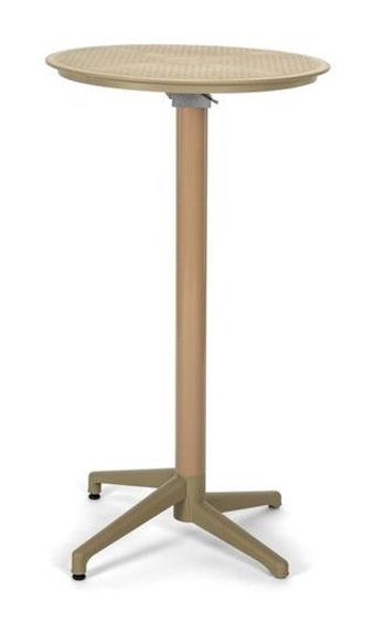 Bintaş Mobilya 112x60 cm Siyah Katlanabilir Yuvarlak Alüminyum Bahçe Masası
