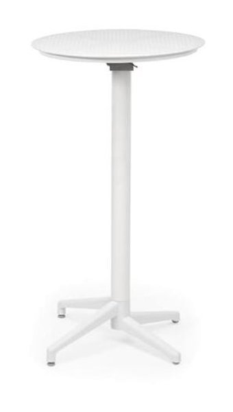 Bintaş Mobilya 112x60 cm Siyah Katlanabilir Yuvarlak Alüminyum Bahçe Masası