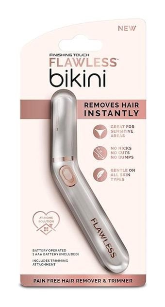 Flawless Finishing Touch Genital Bölge Bıyık Koltuk Altı Sakal Bacak için Kablosuz Epilatör Gri