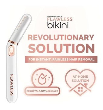 Flawless Finishing Touch Genital Bölge Bıyık Koltuk Altı Sakal Bacak için Kablosuz Epilatör Gri