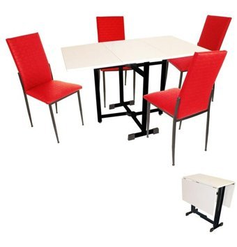 Bey 117x75 cm Beyaz Katlanabilir Dikdörtgen Lamine Bahçe Masası