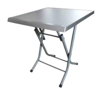 Gzz 60x60 cm Gri Katlanabilir Kare Plastik Bahçe Masası
