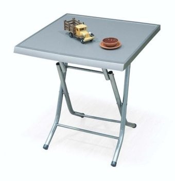 Gzz 60x60 cm Gri Katlanabilir Kare Plastik Bahçe Masası