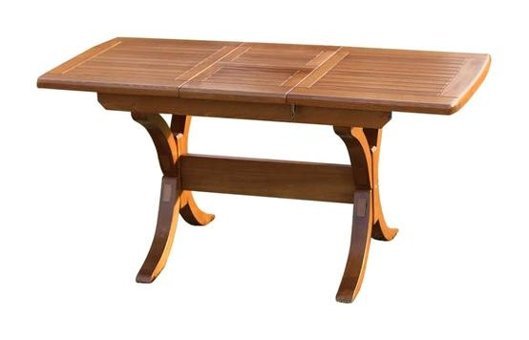 Bahçeci Palermo 90x160 + 40 cm Kahverengi Dikdörtgen Ahşap Bahçe Masası