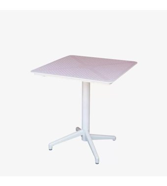 Evinizin Atölyesi 70x70 cm Beyaz Katlanabilir Kare Plastik Bahçe Masası