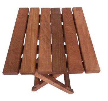 Kentes 26x30 cm Kahverengi Katlanabilir Kare Ahşap Bahçe Masası