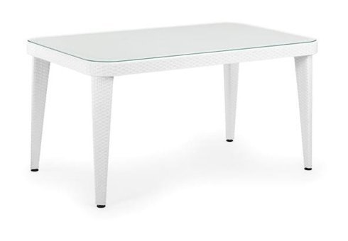 Bintaş Mobilya 150x90 cm Beyaz Dikdörtgen Plastik Bahçe Masası