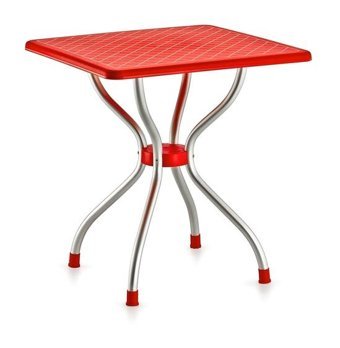 Holiday Alfa 70x70 cm Çok Renkli Kare Plastik Bahçe Masası