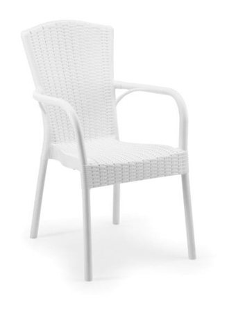 Bintaş Mobilya 90x90 cm Beyaz Kare Plastik Bahçe Masası