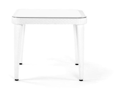 Bintaş Mobilya 110x75 cm Siyah Kare Plastik Bahçe Masası