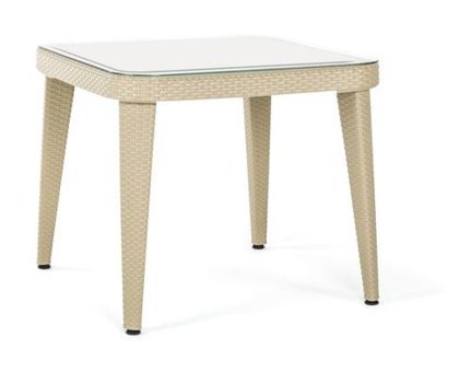 Bintaş Mobilya 110x75 cm Siyah Kare Plastik Bahçe Masası