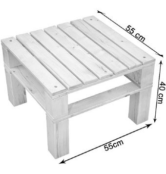 Evoke 55x55 cm Kahverengi Kare Ahşap Bahçe Masası