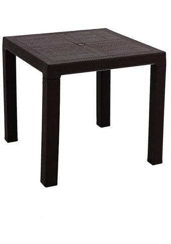 Galleon Design Luna Elit 80x80 cm Kahverengi Kare Plastik Bahçe Masası