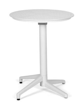Bintaş Mobilya 75x60 cm Siyah Katlanabilir Yuvarlak Alüminyum Bahçe Masası