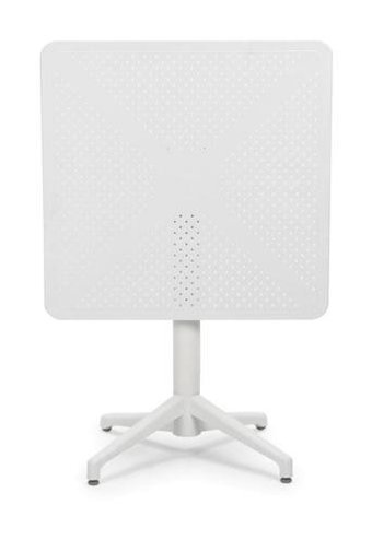 Bintaş Mobilya 70x70 cm Beyaz Katlanabilir Kare Plastik Bahçe Masası