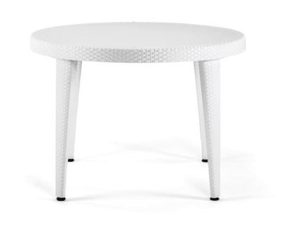 Bintaş Mobilya 110x75 cm Siyah Yuvarlak Plastik Bahçe Masası