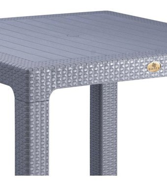Bahex 90x150 cm Antrasit Dikdörtgen Plastik Bahçe Masası