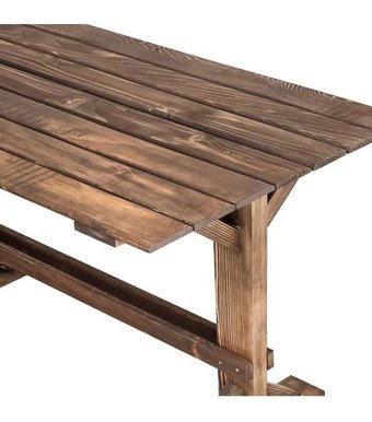 Weblonya 5139 110x63 cm Kahverengi Dikdörtgen Ahşap Bahçe Masası