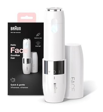 Braun FS1000 Yüz Genital Bölge Koltuk Altı Bacak için Tek Başlıklı Kablosuz Işıklı Epilasyon Aleti Beyaz