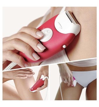 Braun Silk-Epil 3410 Genital Bölge Tüm Vücut Koltuk Altı Bacak için 20 Cımbızlı 3 Başlıklı Kablolu Işıklı Epilatör Pembe