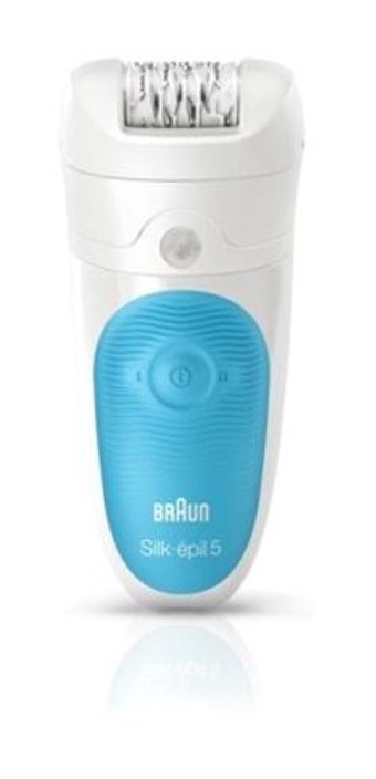 Braun Silk-Epil 5511 Genital Bölge Tüm Vücut Koltuk Altı Bacak için 28 Cımbızlı Kablosuz Işıklı Islak Kuru Epilatör Turkuaz