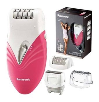 Panasonic ES-WS24-P503 Tüm Vücut Koltuk Altı Bacak için 24 Cımbızlı 4 Başlıklı Kablolu Işıklı Epilatör Pembe