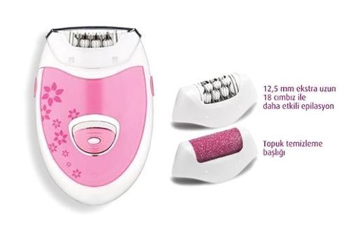 Goldmaster GM 7159P Linda Genital Bölge Koltuk Altı Bacak için 18 Cımbızlı Çift Başlıklı Kablosuz Epilasyon Aleti Pembe