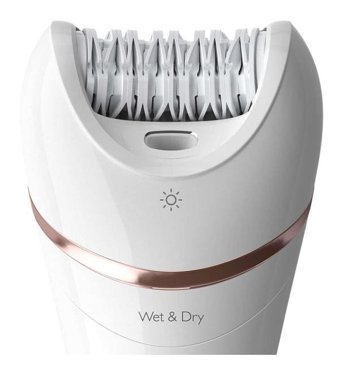 Philips BRE720/05 Genital Bölge Koltuk Altı Bacak için 32 Cımbızlı 7 Başlıklı Kablosuz Islak Kuru Epilatör Beyaz