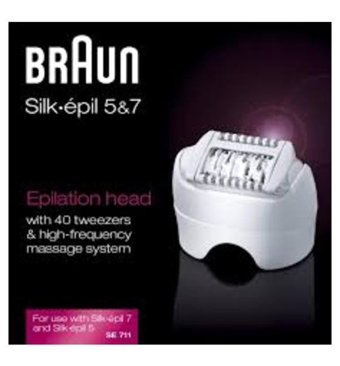 Braun 5-7 Serisi Yüz Bıyık Koltuk Altı Bacak için Tek Başlıklı Kablolu Epilatör Beyaz