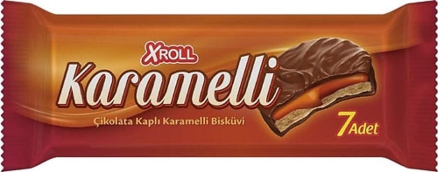Xroll XL Çikolatalı Karamelli Bisküvi 180 gr