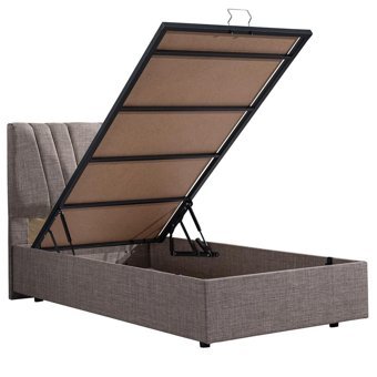 Setay Mobilya Fersa 90x200 cm Başlıklı Sandıklı Tek Kişilik Baza Seti Gri