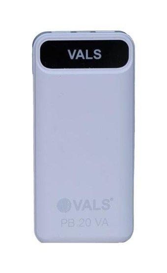 Vals 20000 mAh Hızlı Şarj Dijital Göstergeli USB C Çoklu Bağlantı Powerbank Beyaz