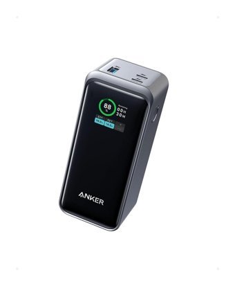 Anker 735 PowerCore 20000 mAh Hızlı Şarj Dijital Göstergeli USB Type A Çoklu Bağlantı Powerbank Gri