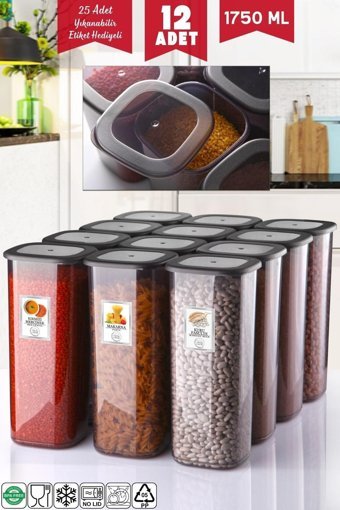 Nandy Home 24'lü Plastik Saklama Kabı 12x1.75 lt