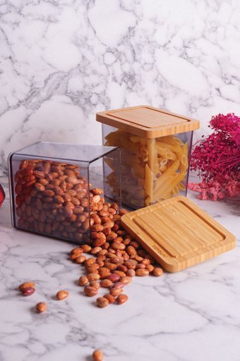 Bambum Made 4'lü Akrilik Saklama Kabı 500 ml