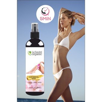 Le Sandre Organics Tüm Ciltler İçin Koltuk Altı Bacak Kadın Tüy Dökücü Sprey 250 ml