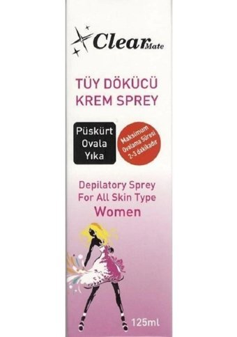Clear Mate Tüm Ciltler İçin Koltuk Altı Bacak Unisex Tüy Dökücü Sprey 125 ml