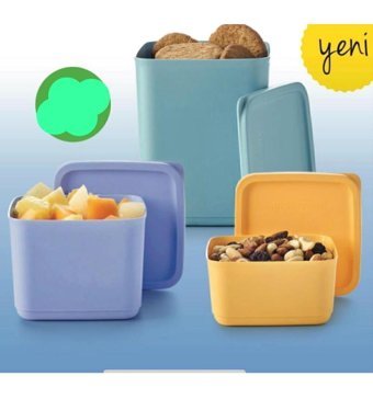 Tupperware Kubik Kare 6'lı Plastik Saklama Kabı