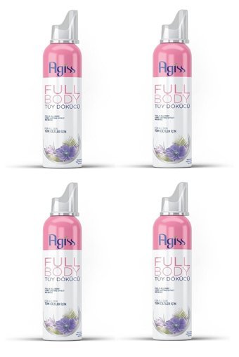 Agiss Tüm Ciltler İçin Tüm Vücut Genital Bölge Kadın Tüy Dökücü Sprey 4x155 ml